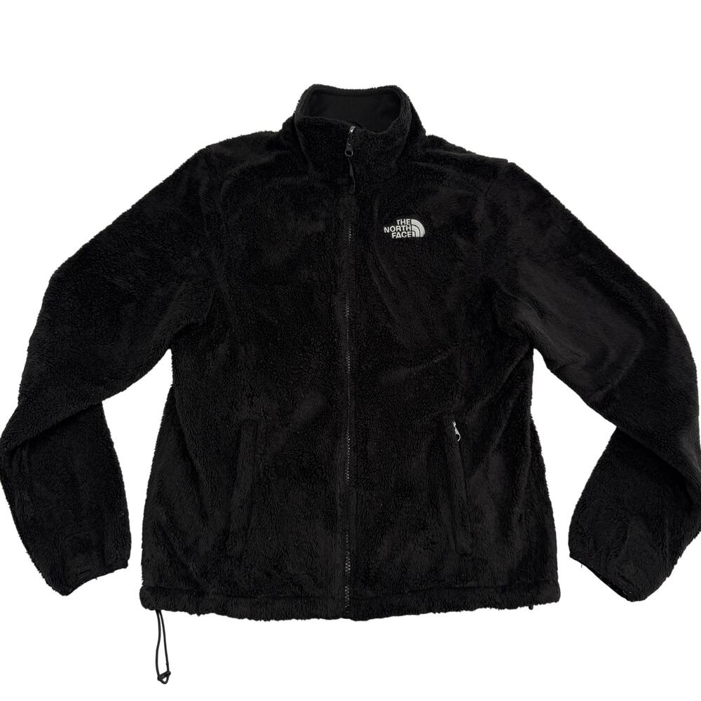 North Face Jacket Womens Small Black Fuzzy Full Zip Fleece Outdoors